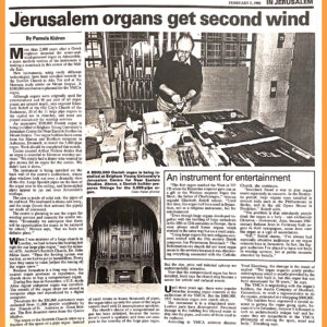 Jerusalem organs get second wind