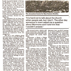 Mormons seek to ease fears: Stating their case