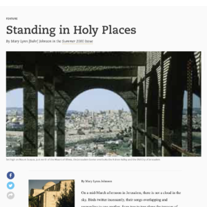 Standing in Holy Places