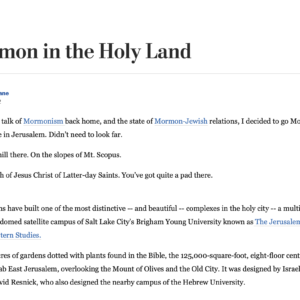 Mormon in the Holy Land Mormon in the Holy Land