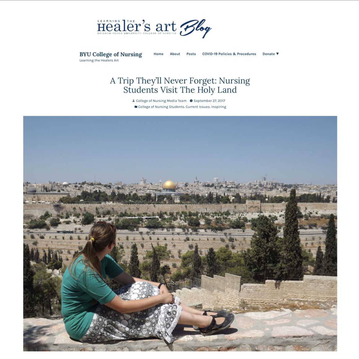 Nursing Students Visit the Holy Land