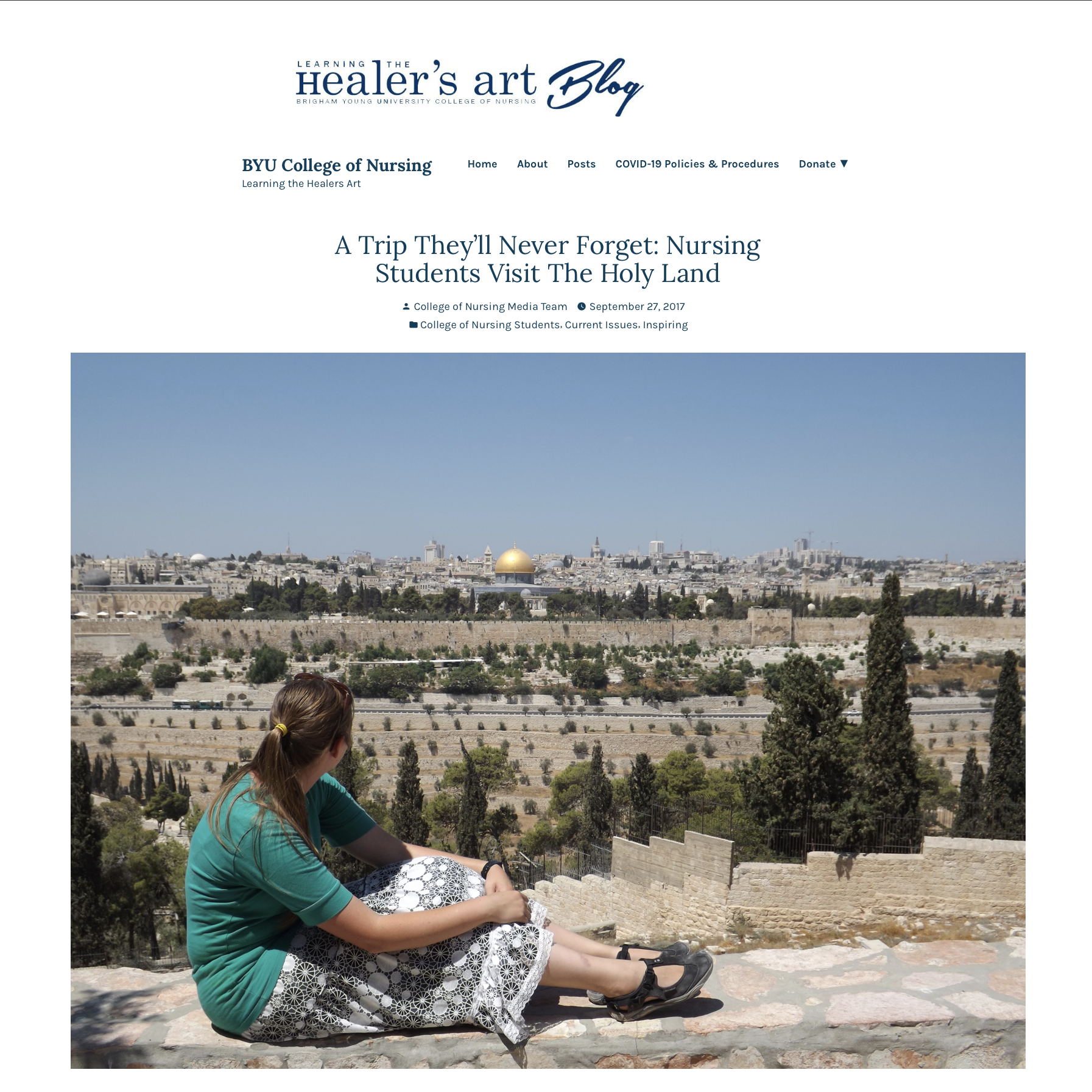 Nursing Students Visit the Holy Land