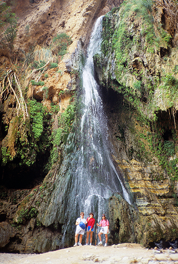 EinGedi_theWaterfall_MarilynCindyandJanet The Oddities and Wonders of Ein Gedi by Amy Graff Baldwin